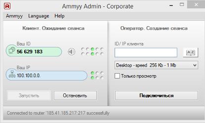 Программа Ammyy Admin - Скриншот 1